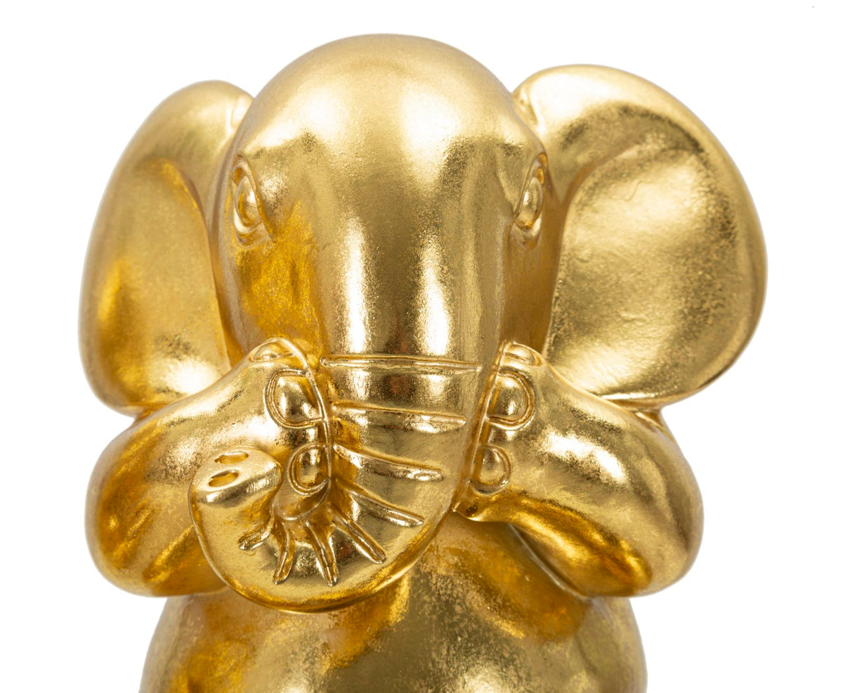 Elefante non vedo/non sento/ non parlo set 3 pz cm ø 15,5x20,5