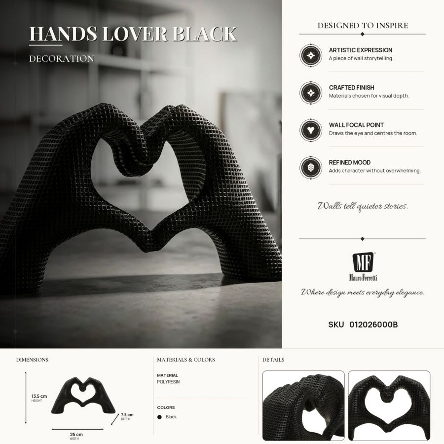 Scultura lover black cm 25x7,5x13,5 min 2