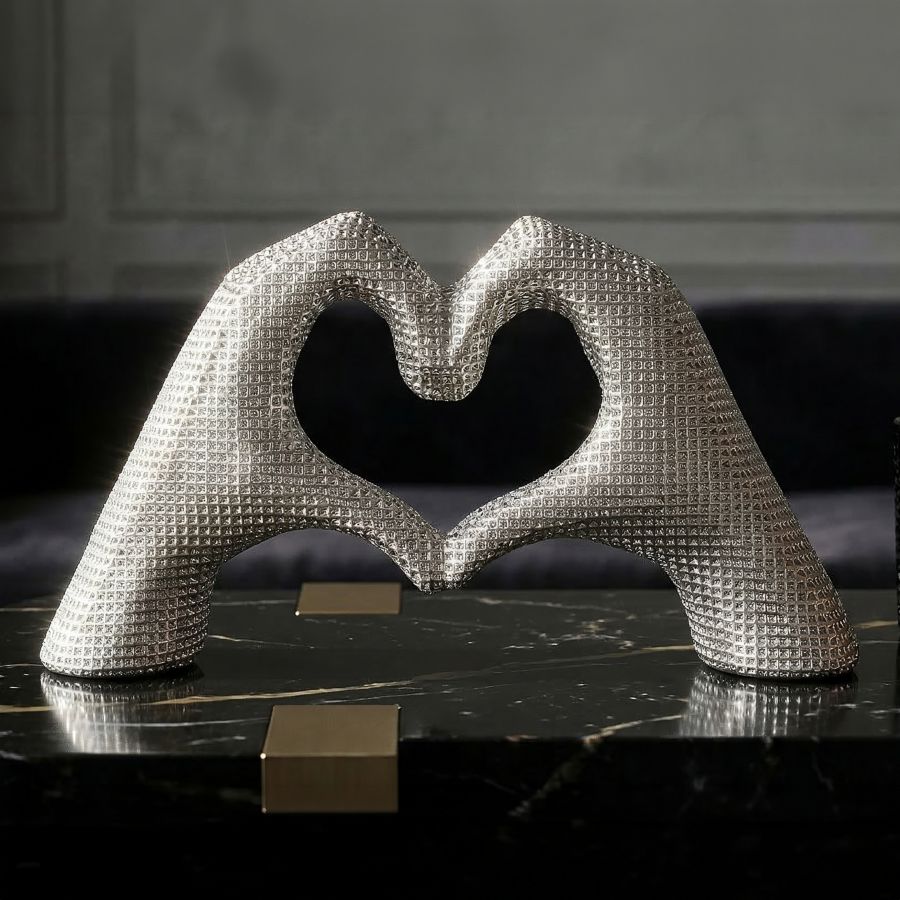 Scultura lover silver cm 25x7,5x13,5 min 2