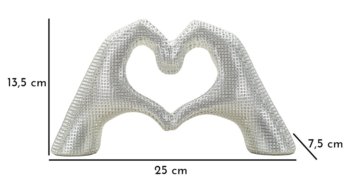 Scultura lover silver cm 25x7,5x13,5 min 2