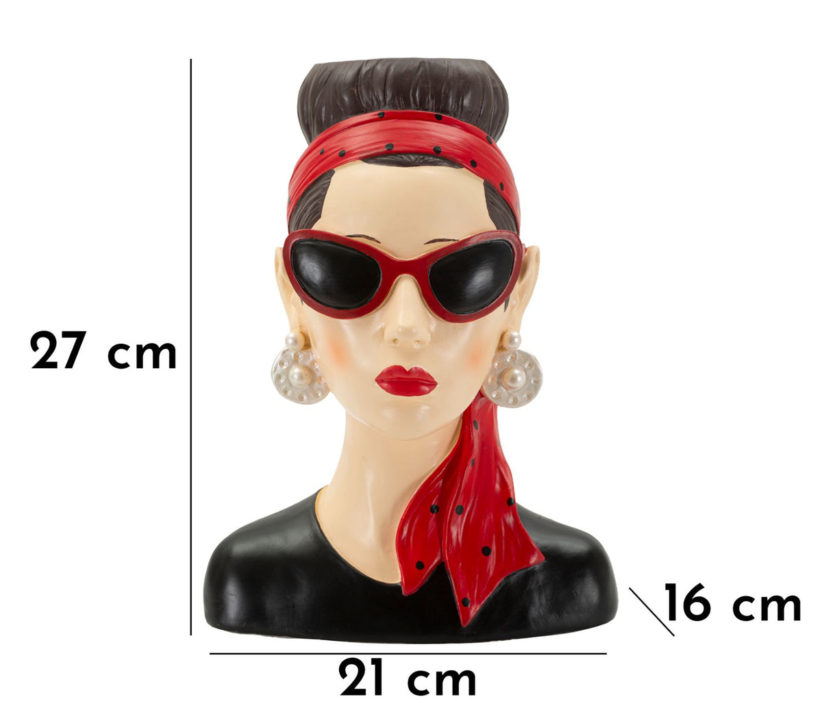 Vaso donna hollywood -b- cm 21x16x27