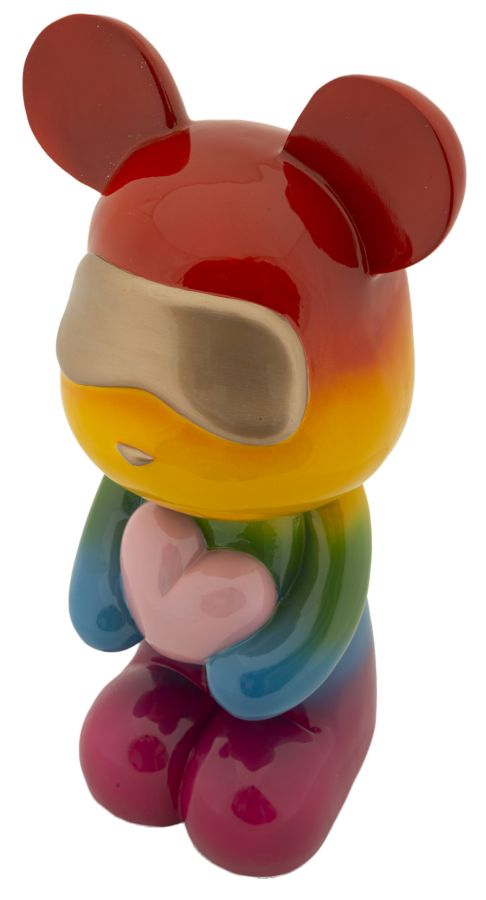 Orsetto rainbow in piedi cm 22,5x17,5x42,5