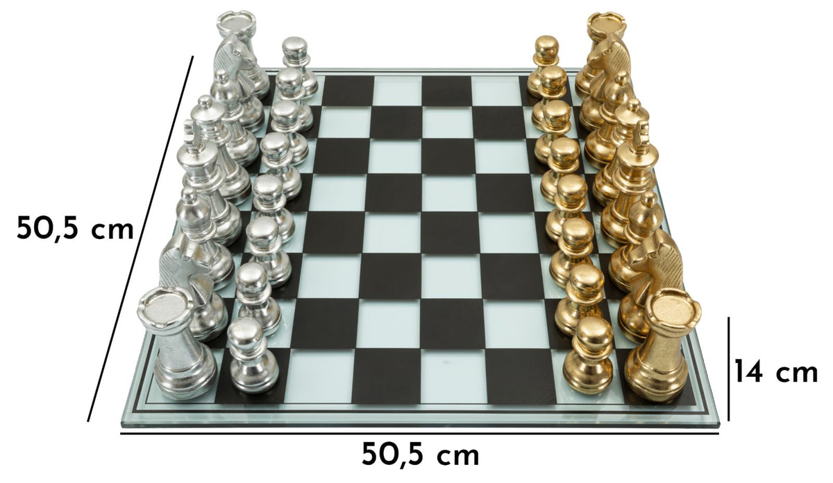 Set scacchiera nera/bianca cm 50,5x50,5x14