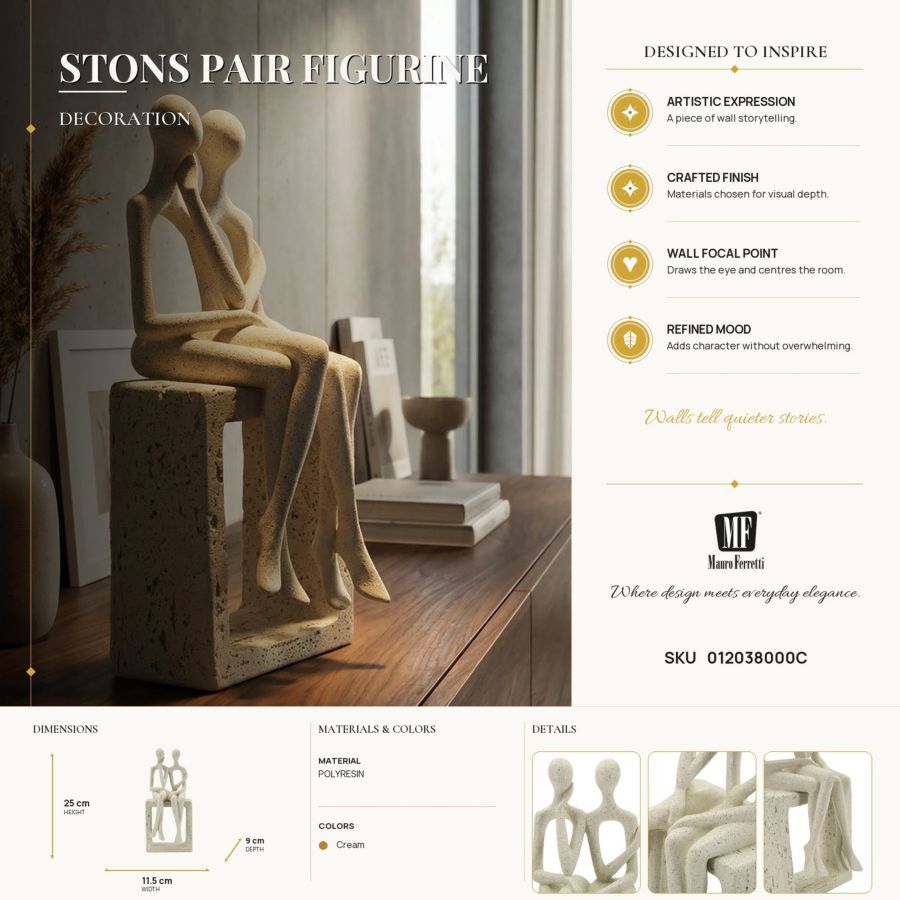 Statuetta coppia stons cm 11,5x9x25 min 2