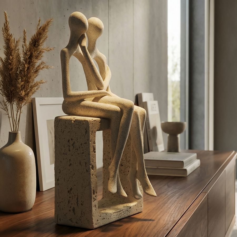 Statuetta coppia stons cm 11,5x9x25 min 2