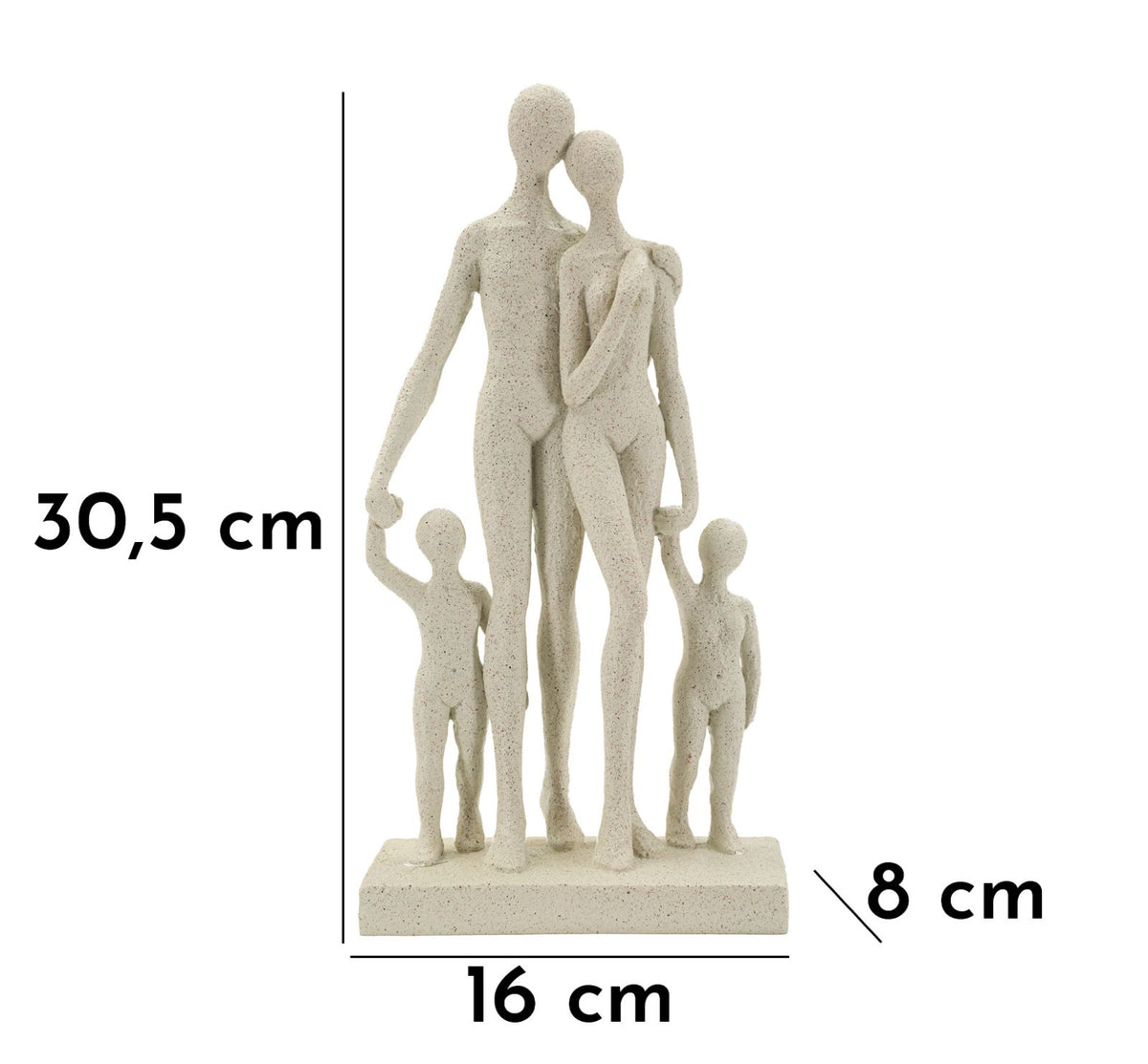 Mauro Ferretti Statuetta Family Stons 16 x 8 x 30,5 cm