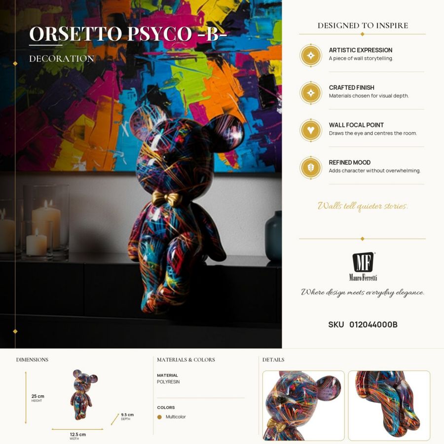 Orsetto psyco -b- cm 12,5x9,5x25
