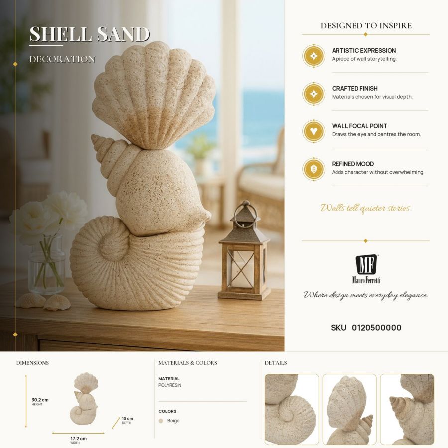 Conchiglia sand cm 17,2x10x30,2