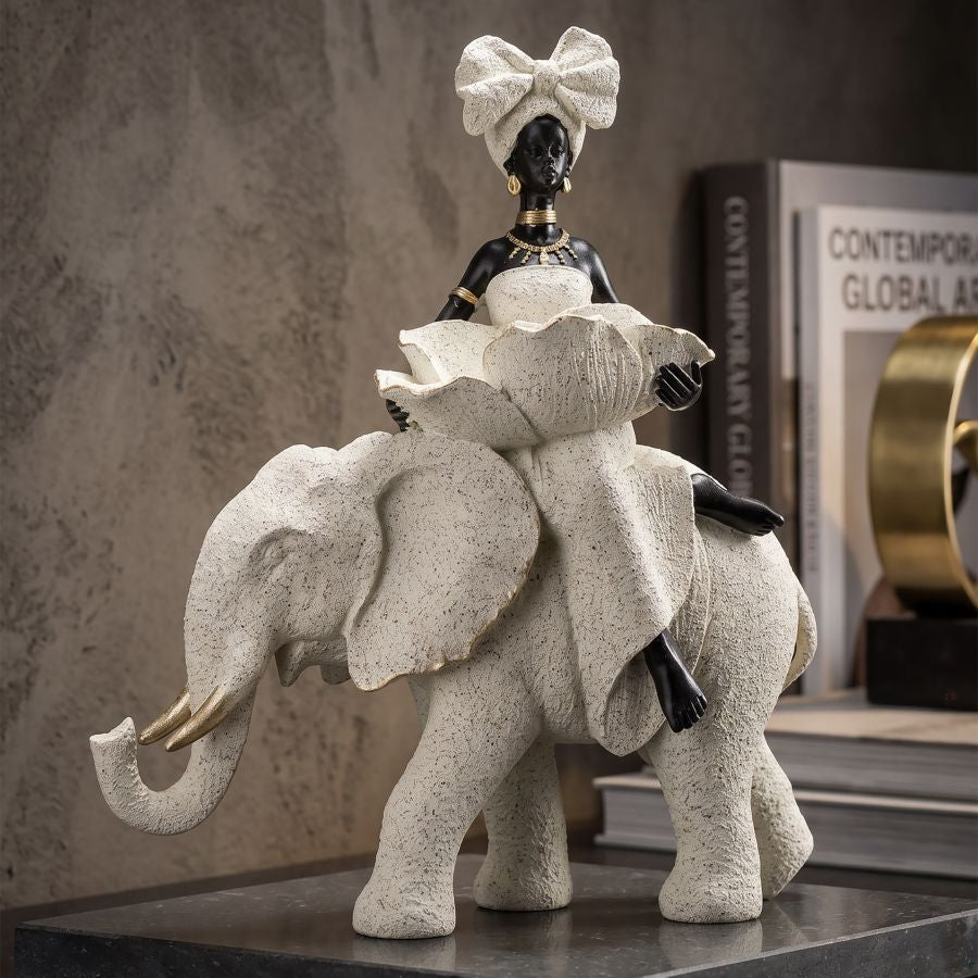 Mauro Ferretti Africana su Elefante 19,5 x 8 x 12 cm