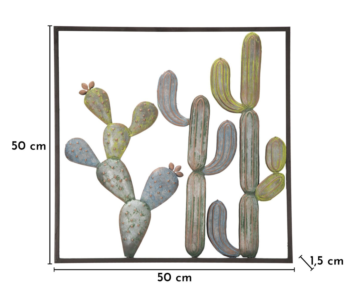 Mauro Ferretti Pannello in Ferro Cactus-frame -c- 50 x 1,3 x 50 cm