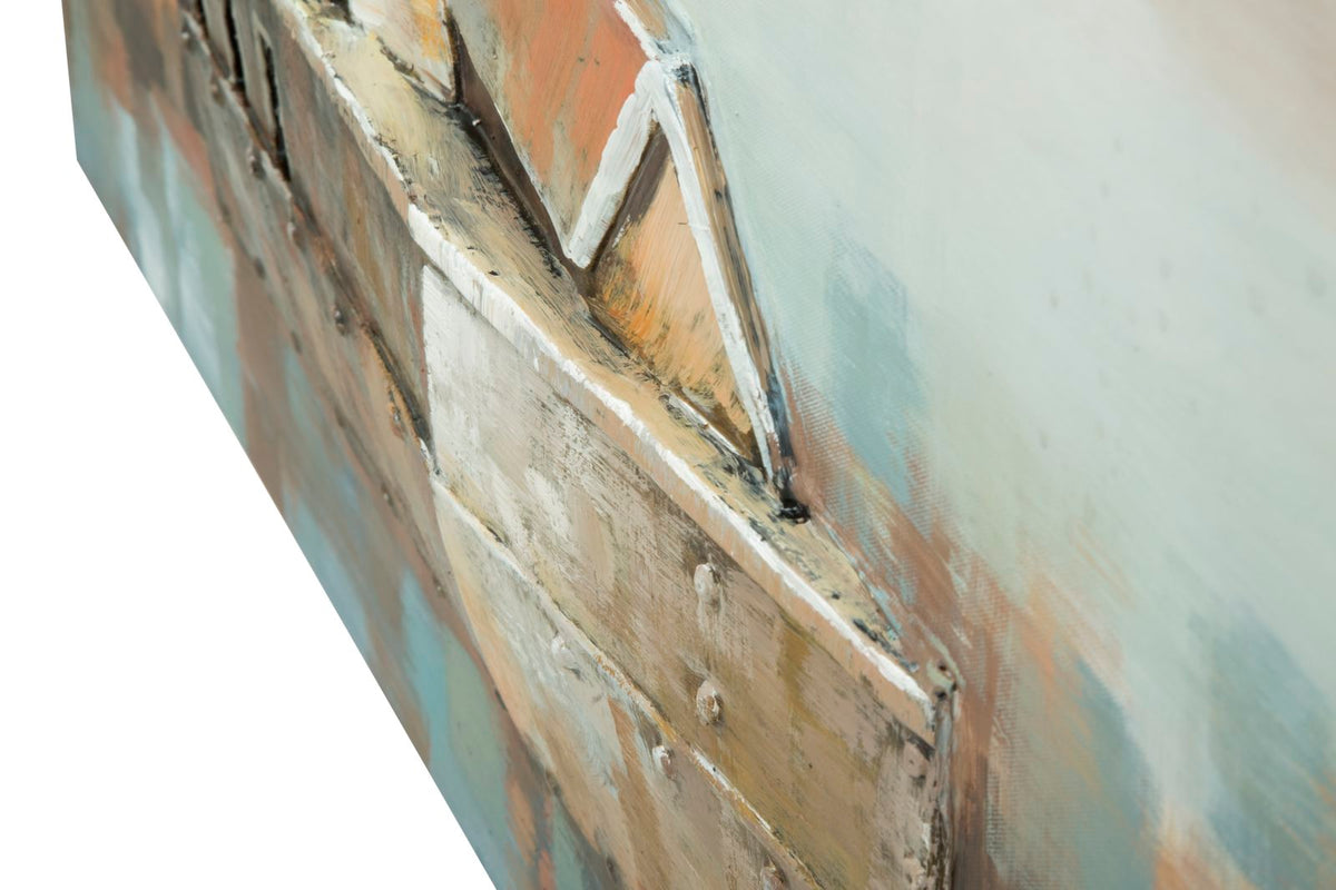 Mauro Ferretti Dipinto su Tela Mulino a Vento 120 x 3,7 x 80 cm