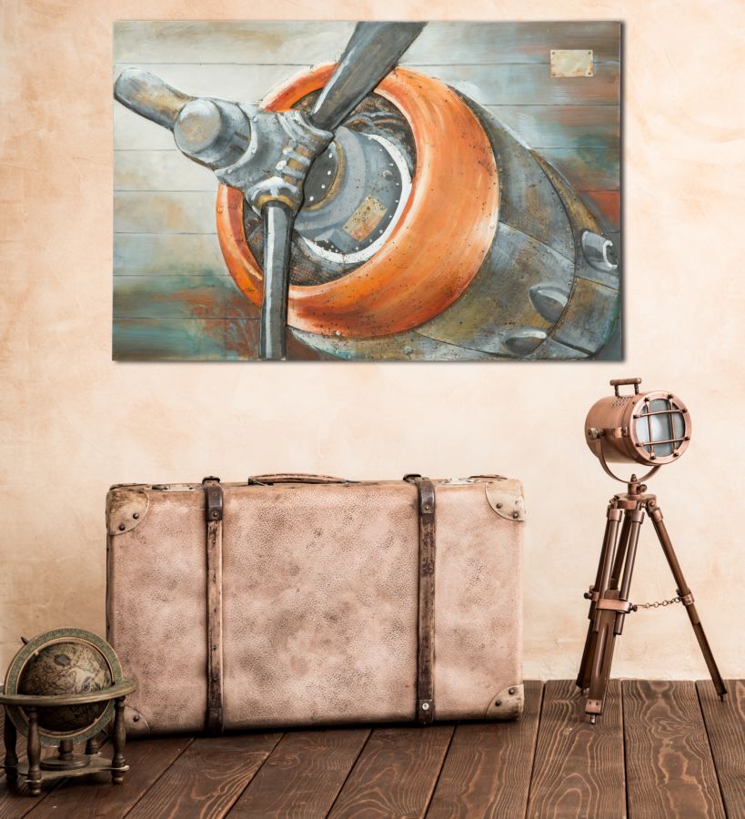 Mauro Ferretti Dipinto su Tela Aviator 120 x 3,7 x 80 cm