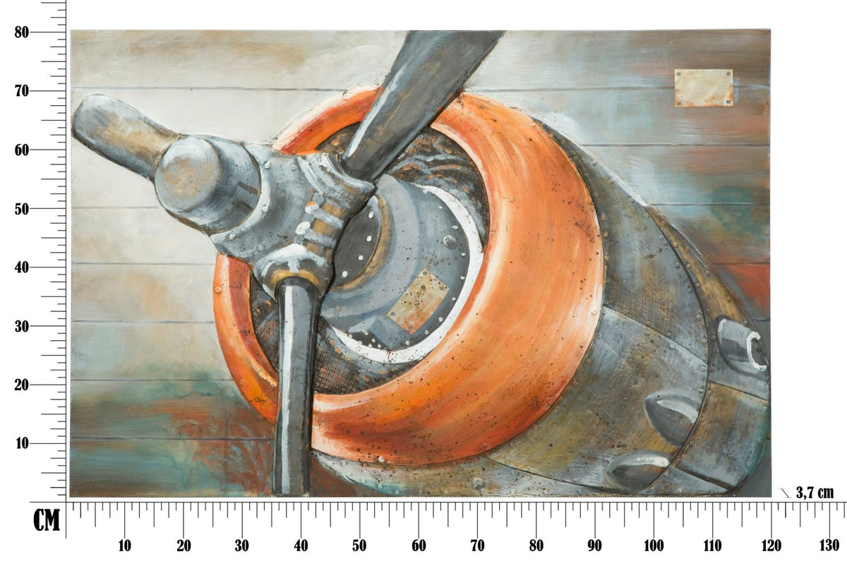 Mauro Ferretti Dipinto su Tela Aviator 120 x 3,7 x 80 cm