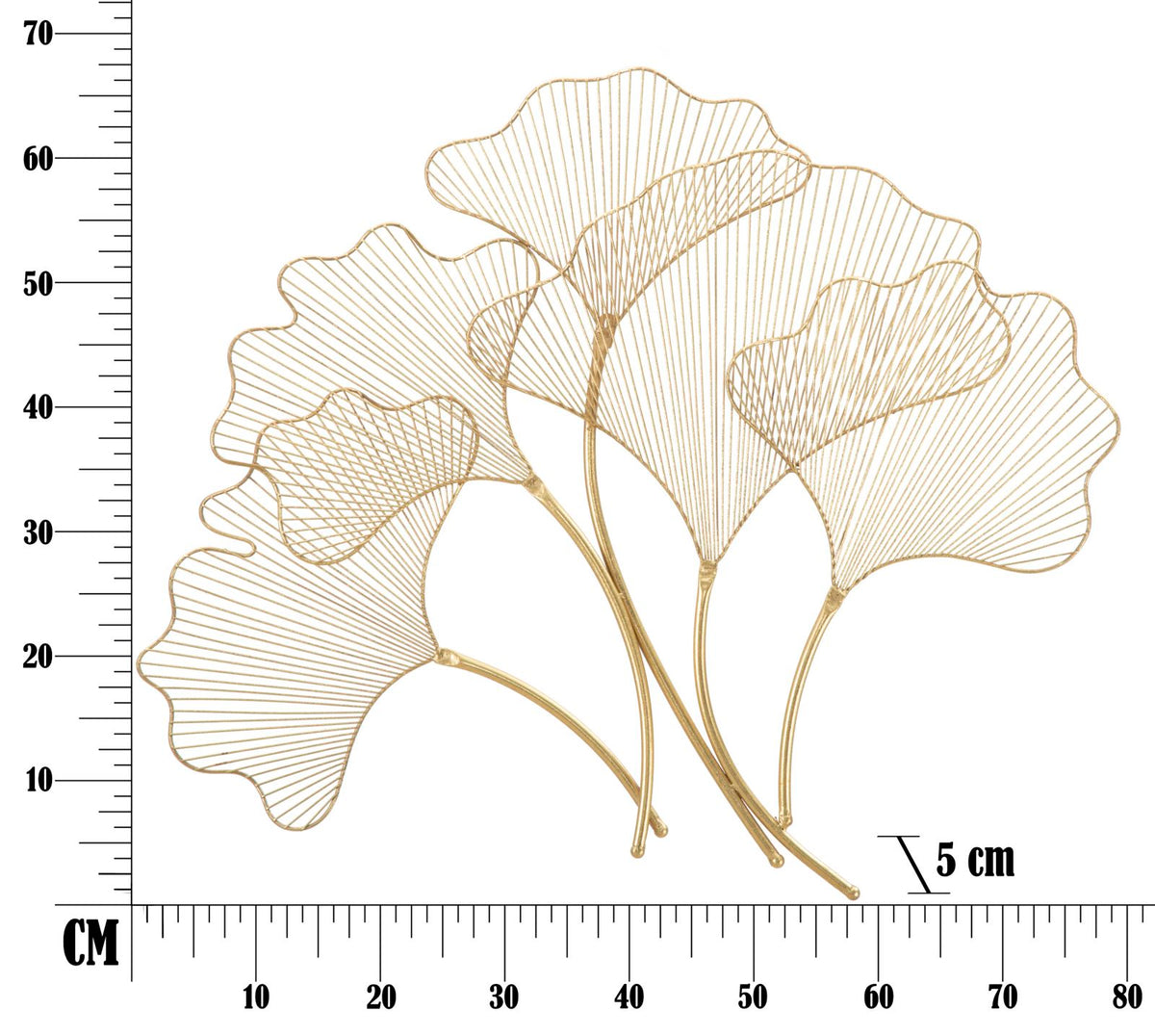 Mauro Ferretti Pannello in Ferro Glam Leaf 79 x 5 x 68 cm