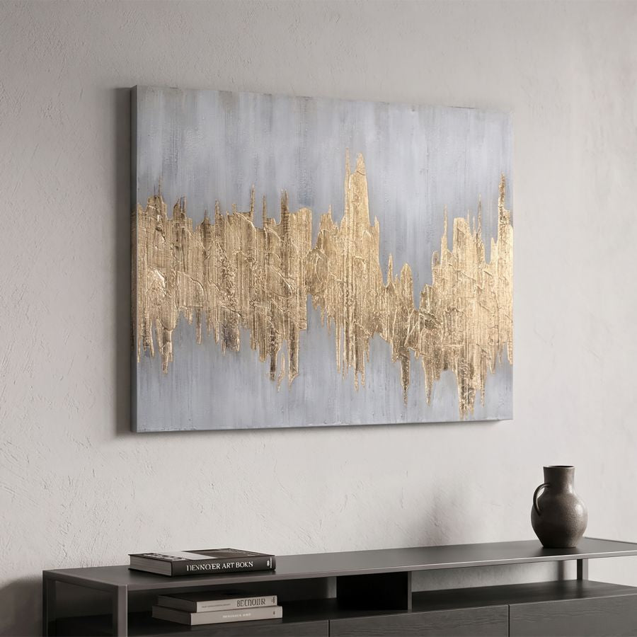 Mauro Ferretti Dipinto su Tela Goldage 100 x 2,8 x 80 cm