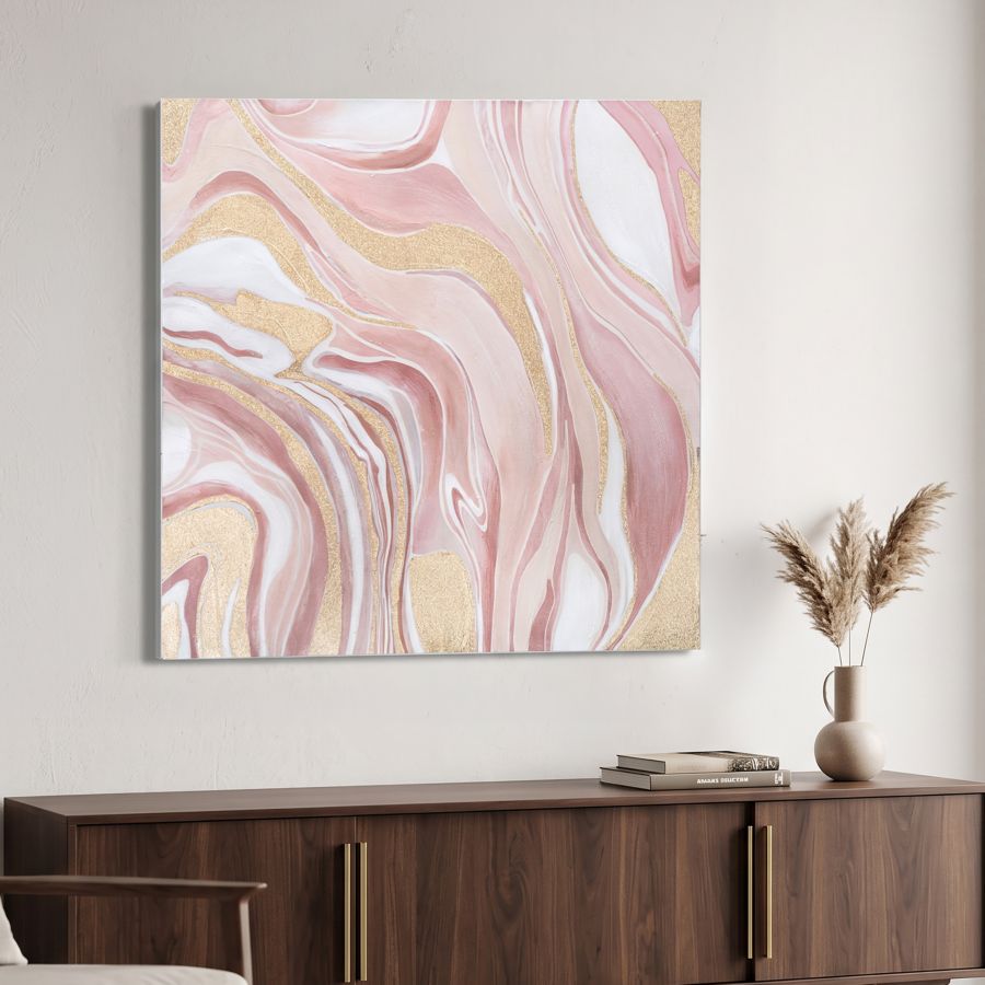Mauro Ferretti Dipinto su Tela Pinkly 80 x 2,8 x 80 cm