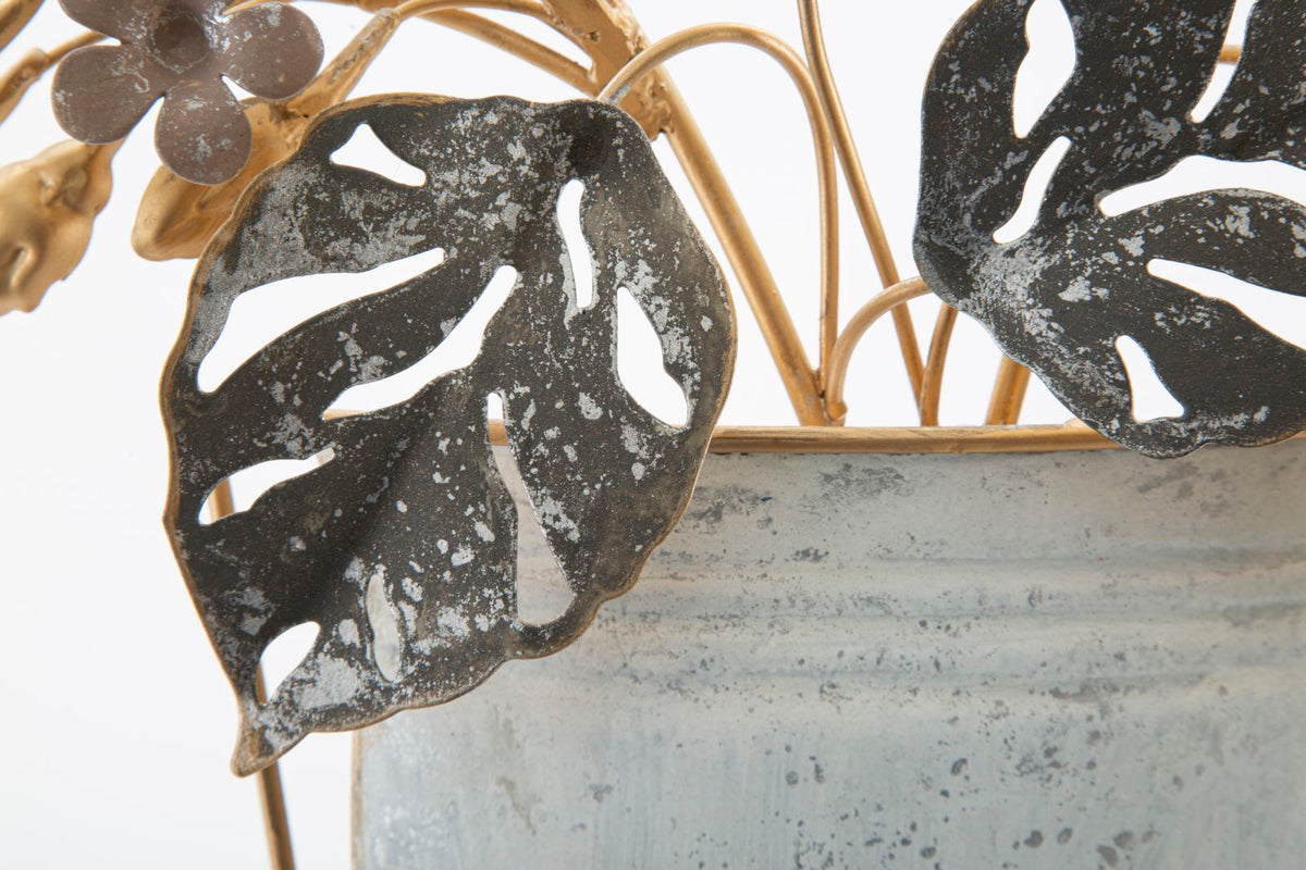 Mauro Ferretti Pannello in Ferro Vase 45,5 x 7,5 x 53 cm