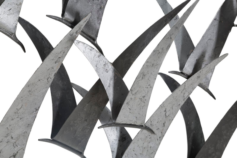 Mauro Ferretti Pannello in Ferro Gabbiani 93 x 12,7 x 47,6 cm