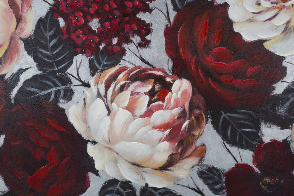 Mauro Ferretti Dipinto su Tela White/red Flower Lightback 150 x 3,8 x 76 cm
