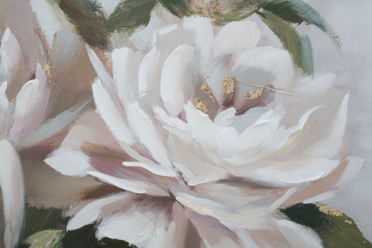 Mauro Ferretti Dipinto su Tela Flower&leaf 80 x 3,7 x 100 cm