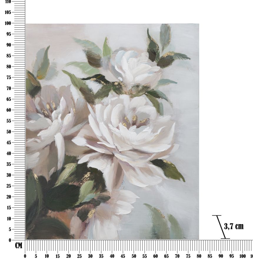 Mauro Ferretti Dipinto su Tela Flower&leaf 80 x 3,7 x 100 cm
