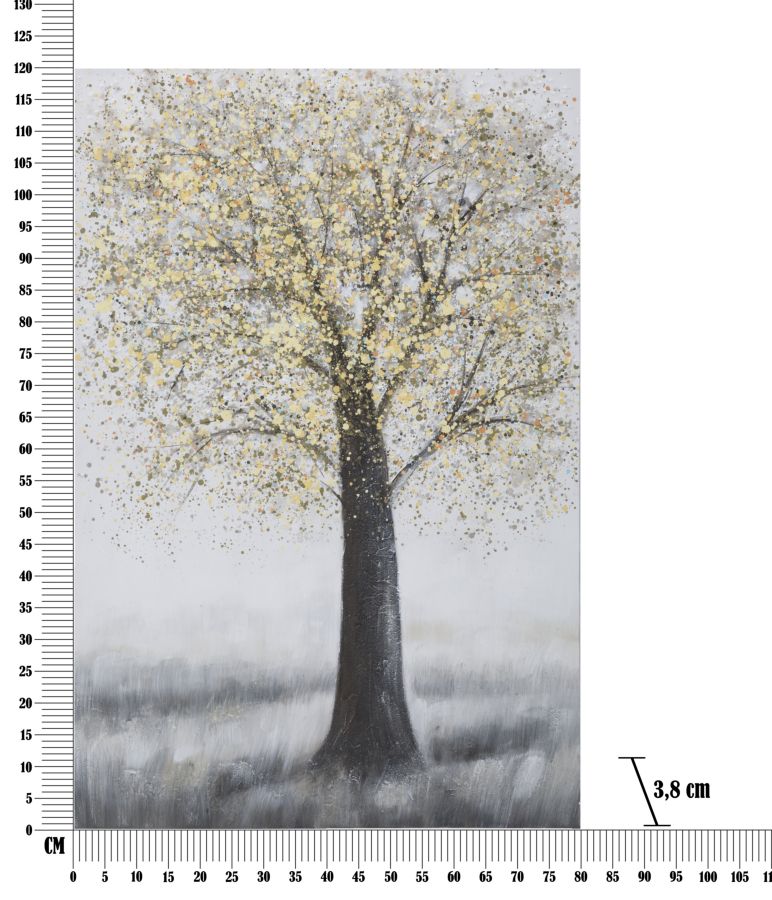 Mauro Ferretti Dipinto su Tela Tree Simple -a- 80 x 3,8 x 120 cm