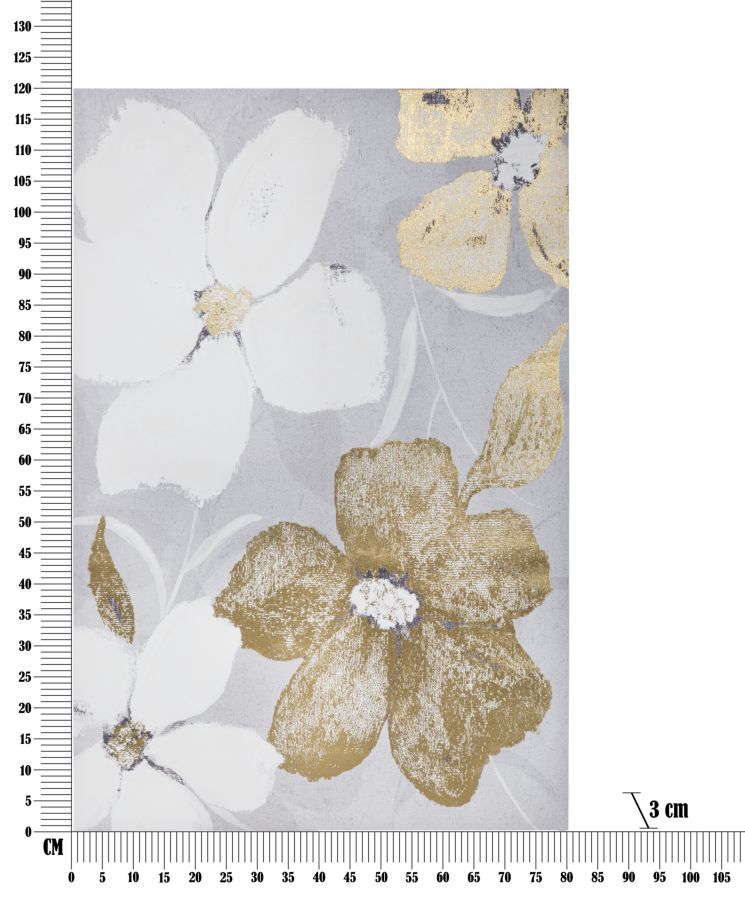 Mauro Ferretti Stampa Dipinta Flowery 80 x 3 x 120 cm