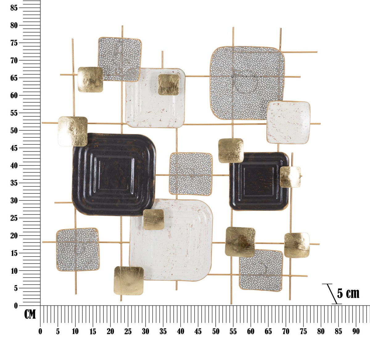 Mauro Ferretti Pannello in Ferro Cubes 80 x 5 x 80 cm