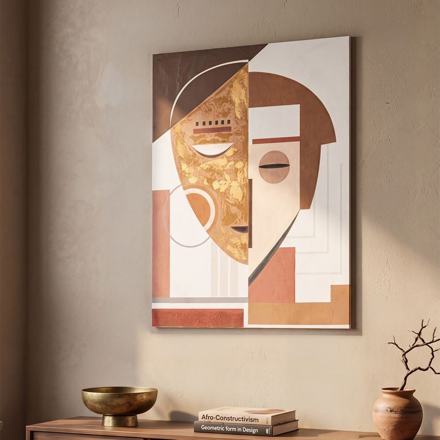 Mauro Ferretti Dipinto su Tela Ethnic Face 60 x 2,7 x 80 cm