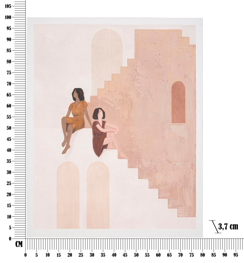 Mauro Ferretti Dipinto su Tela Lady -b- 80 x 3,7 x 100 cm