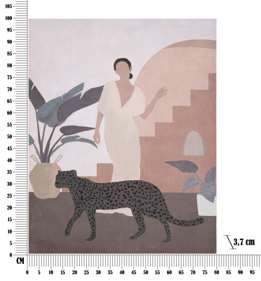 Mauro Ferretti Dipinto su Tela Lady -c- 80 x 3,7 x 100 cm