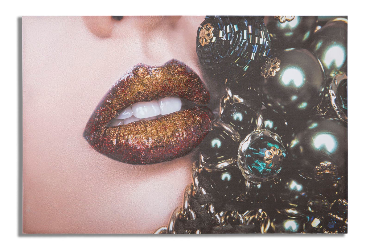 Mauro Ferretti Stampa su Tela Beautiful Lips 120 x 3,8 x 80 cm