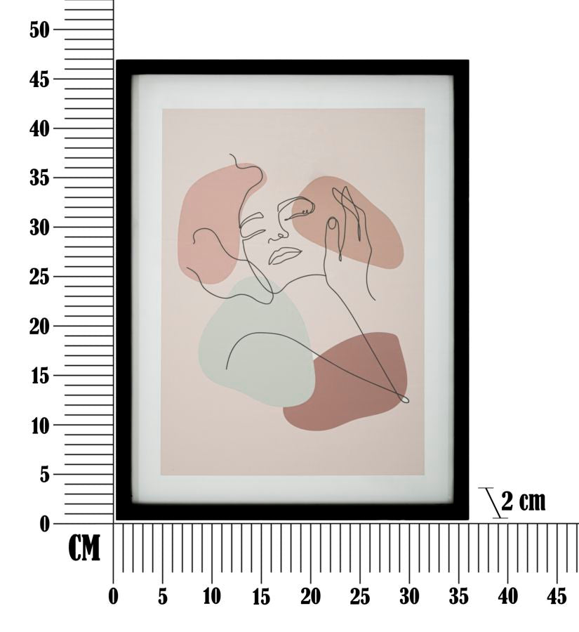 Mauro Ferretti Stampa con Cornice Face -a- 35 x 2 x 47 cm