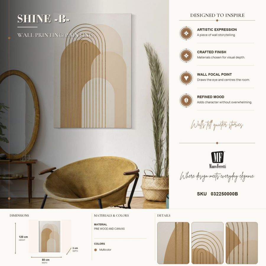 Mauro Ferretti Stampa Dipinta Shine -b- 80 x 3 x 120 cm