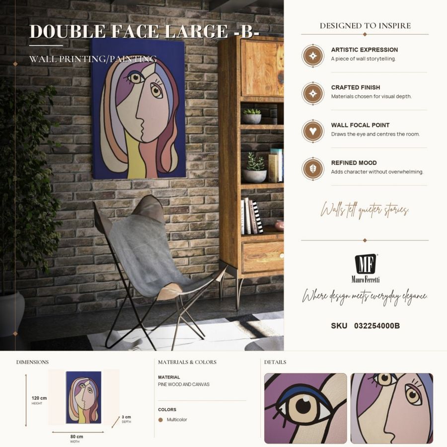 Mauro Ferretti Stampa Dipinta Double Faces Large -b- 80 x 3 x 120 cm