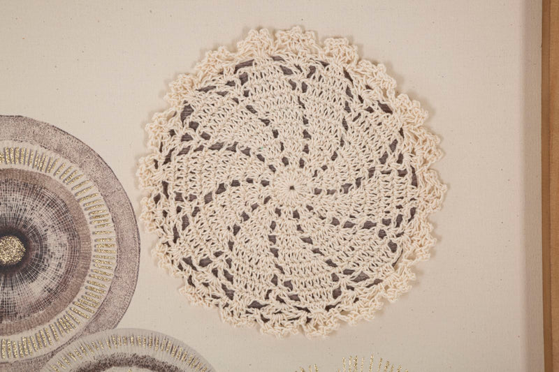 Mauro Ferretti Pannello con Cornice Circly con Inserti 45 x 3,2 x 60 cm