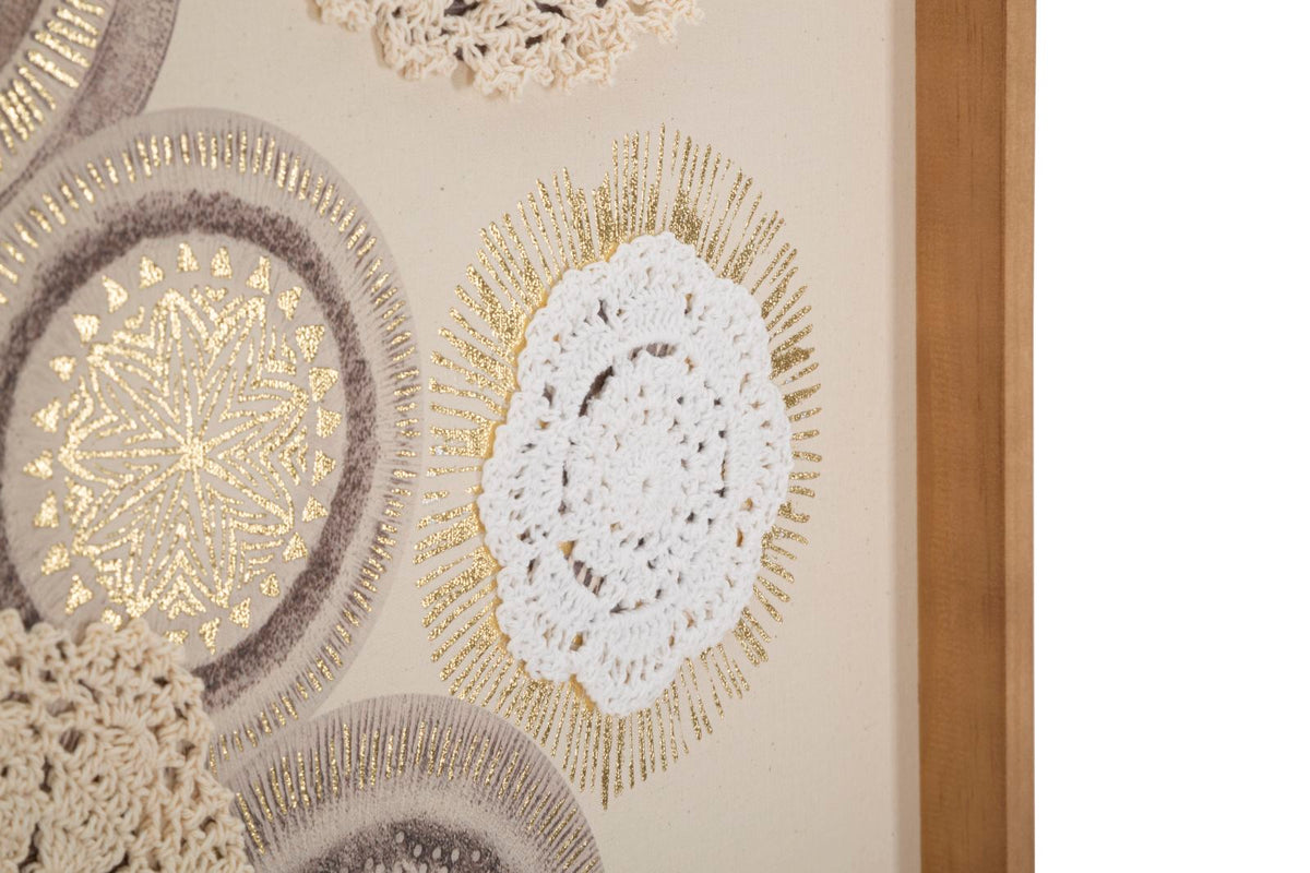 Mauro Ferretti Pannello con Cornice Circly con Inserti 45 x 3,2 x 60 cm