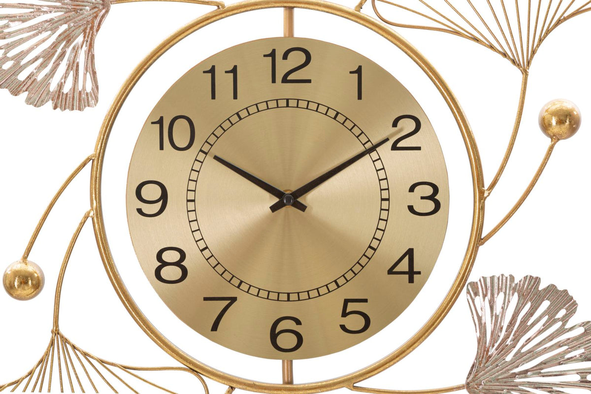 Mauro Ferretti Pannello in Ferro Leavy con Orologio 52,5 x 3,5 x 102 cm