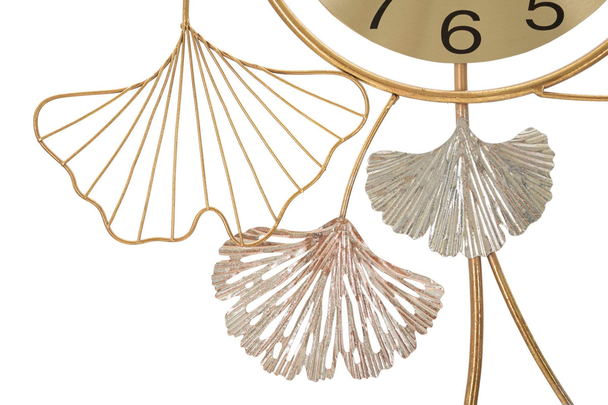 Mauro Ferretti Pannello in Ferro Leavy con Orologio 52,5 x 3,5 x 102 cm
