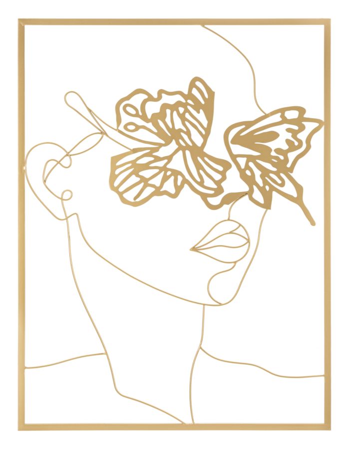 Mauro Ferretti Pannello in Ferro Gold Face 60 x 1 x 80 cm