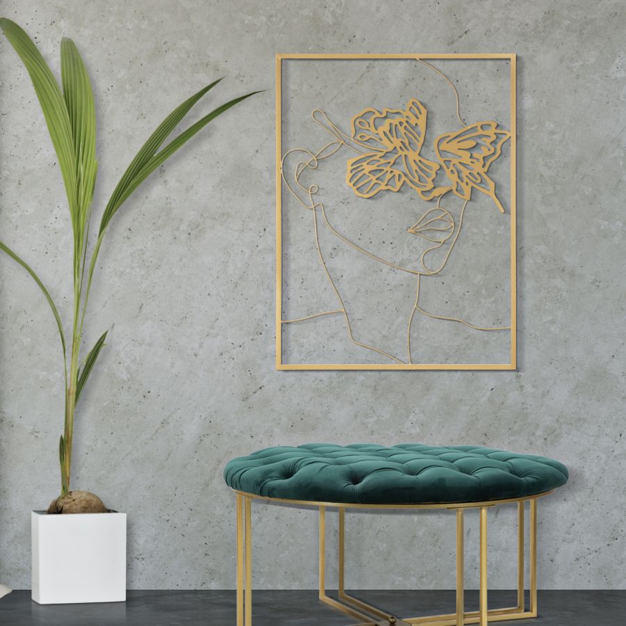 Mauro Ferretti Pannello in Ferro Gold Face 60 x 1 x 80 cm