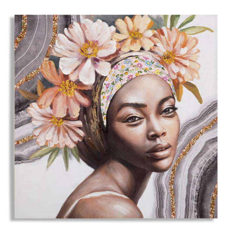 Mauro Ferretti Dipinto su Tela Naomi -a- 100 x 3 x 100 cm