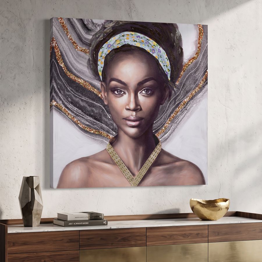 Mauro Ferretti Dipinto su Tela Naomi -b- 100 x 3 x 100 cm