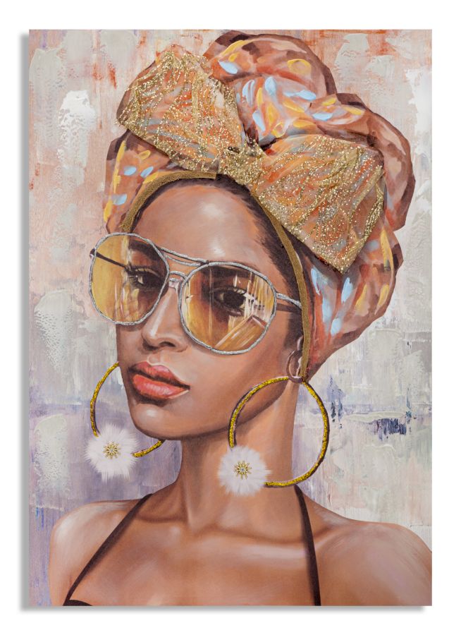 Mauro Ferretti Dipinto su Tela Jennifer -b- 70 x 3 x 100 cm