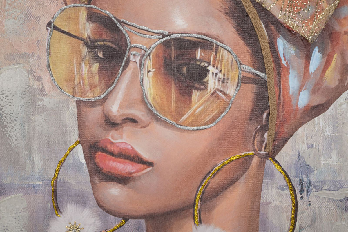 Mauro Ferretti Dipinto su Tela Jennifer -b- 70 x 3 x 100 cm