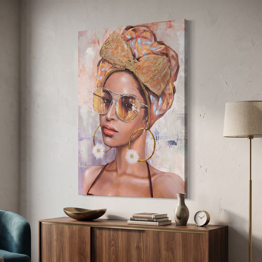 Mauro Ferretti Dipinto su Tela Jennifer -b- 70 x 3 x 100 cm