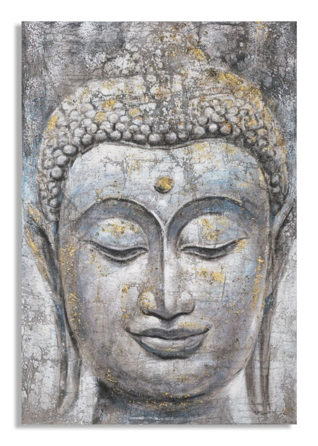 Mauro Ferretti Dipinto su Tela Face Buddha Light -a- 80 x 3 x 120 cm