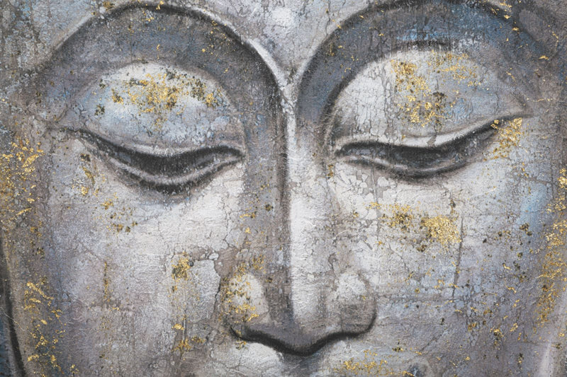 Mauro Ferretti Dipinto su Tela Face Buddha Light -a- 80 x 3 x 120 cm
