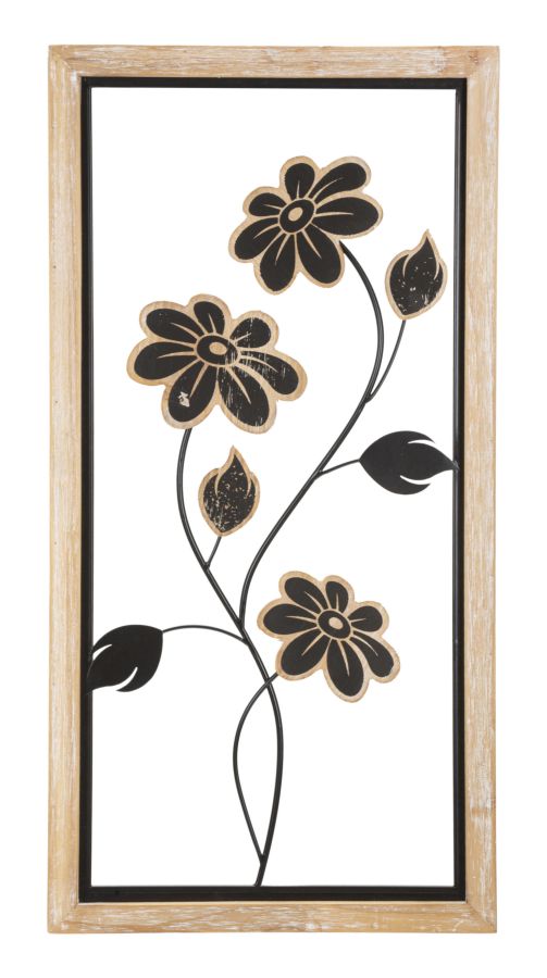 Mauro Ferretti Pannello in Ferro e Legno Girish -a- 30 x 2,5 x 60 cm