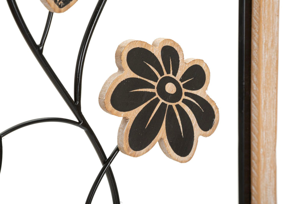 Mauro Ferretti Pannello in Ferro e Legno Girish -a- 30 x 2,5 x 60 cm